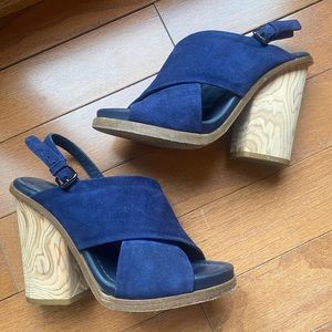 Vince Blue Suede Heel